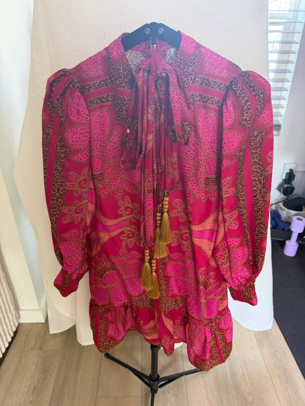 Pink Floral Glam Scarf LENZING™ ECOVERO™ Mini Dress